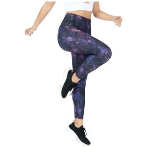 Spyder Active Women’s L‎ Galactic Purple High Rise Leggings Compression Fit